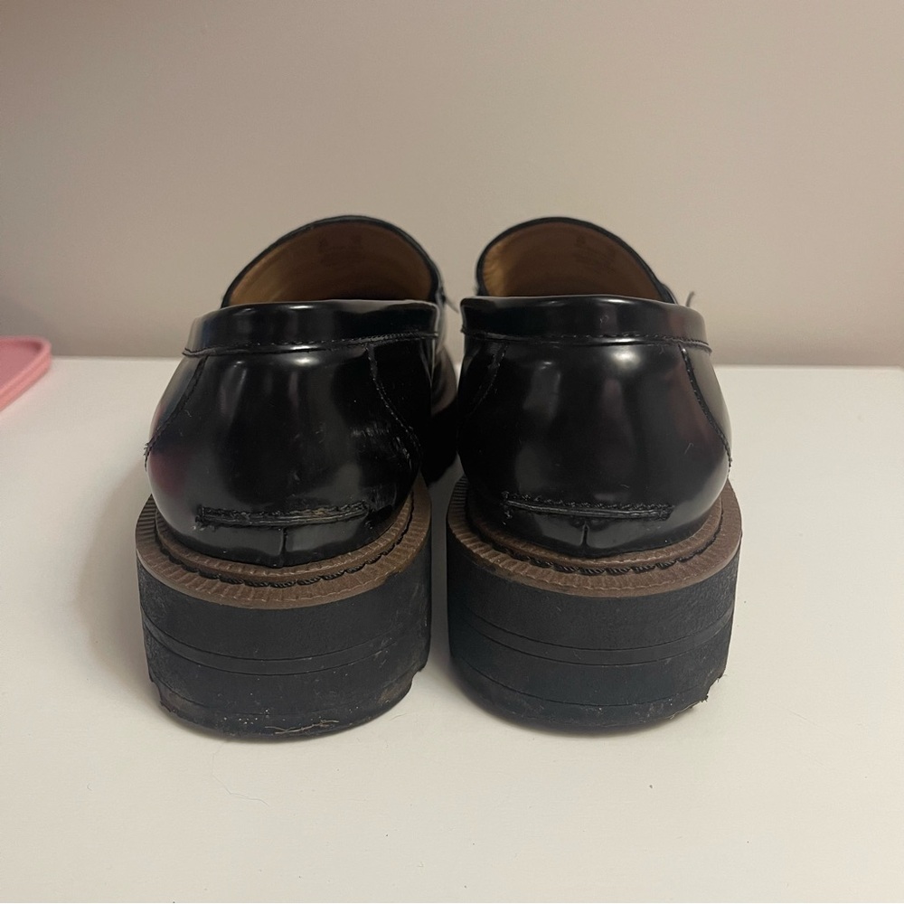 Sam Edelman Black Loafers with Gold Accent - Picture 5 of 6